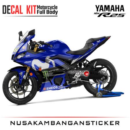 Decal stiker Yamaha All New R25 Livery Moto Gp 2018 Biru Graphic Sticker Motorcycle
