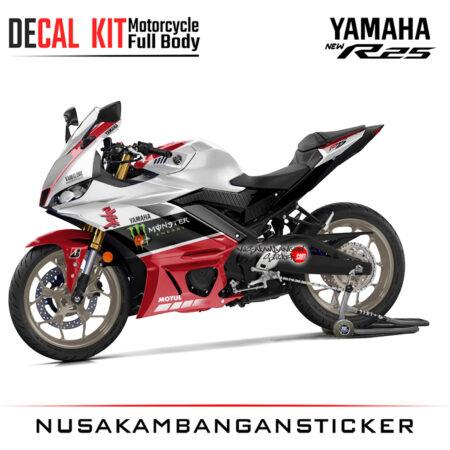 Decal stiker Yamaha All New R25 Livery YZF Putih Graphic Sticker Motorcycle