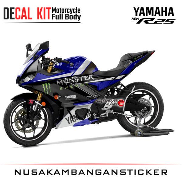 Decal stiker Yamaha All New R25 Monster! Blue Graphic Sticker Motorcycle