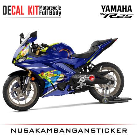 Decal stiker Yamaha All New R25 Suun & Moon Blue Graphic Sticker Motorcycle