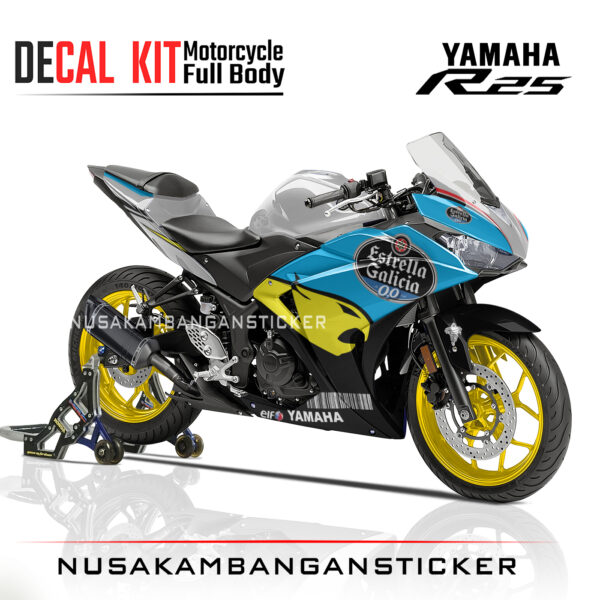 Decal stiker Yamaha R25 Marq VDS Silver Sticker Full Body