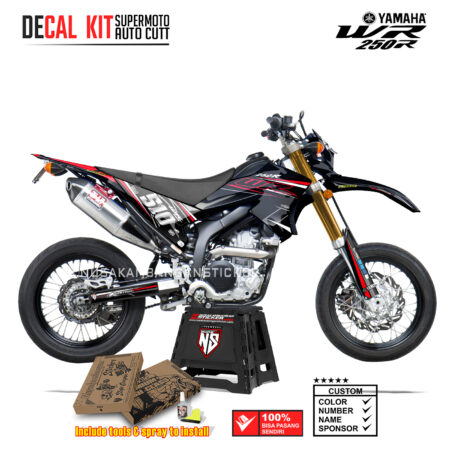 DECAL KIT STICKER SUPERMOTO DIRTBIKE YAMAHA WR 250 R DUNLOP LIGHT CROSS RED04 GRAPHIC DECAL
