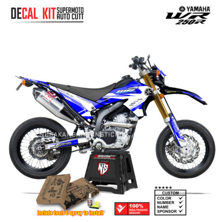 DECAL KIT STICKER SUPERMOTO DIRTBIKE YAMAHA WR 250 R GRACING PROTAPER BLUE NS01 GRAPHIC DECAL