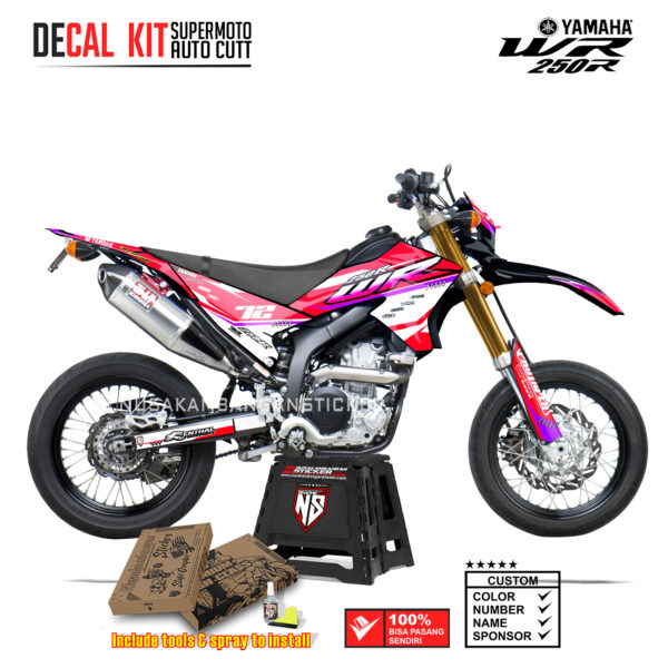 DECAL KIT STICKER SUPERMOTO DIRTBIKE YAMAHA WR 250 R GRACING YAMALUBE RC RED02 GRAPHIC DECAL