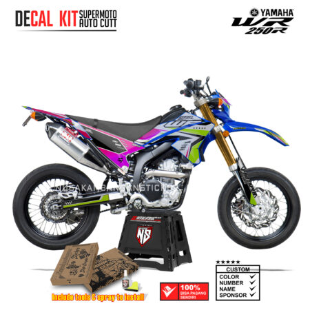 DECAL KIT STICKER SUPERMOTO DIRTBIKE YAMAHA WR 250 R GRAFIS LAYER RACING PINK02 GRAPHIC DECAL