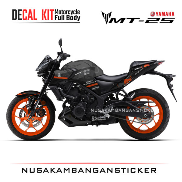 DECAL KIT STICKER YAMAHA MT25 2020 DESAIN PORSCE OREN02 STICKER FULL BODY