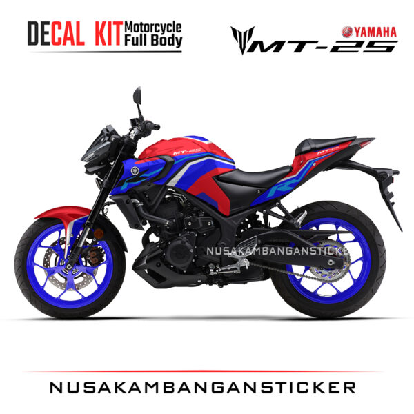 DECAL KIT STICKER YAMAHA MT25 2020 DESAIN RACING SPORTY MERAH STICKER FULL BODY