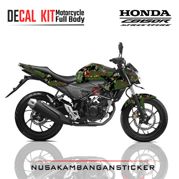 Decal Kit Sticker Honda New CB 150 R Streetfire Black Army Stiker Full Body