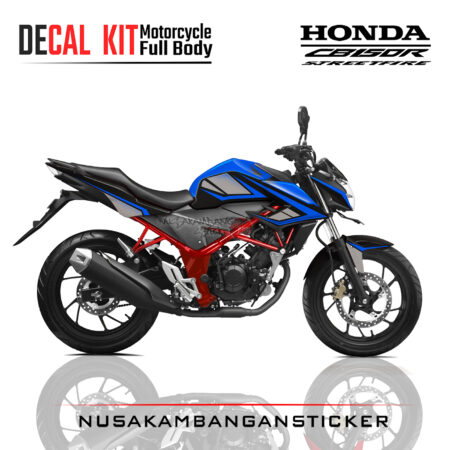 Decal Kit Sticker Honda New CB 150 R Streetfire Black Blue Stiker Full Body