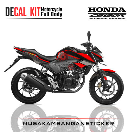 Decal Kit Sticker Honda New CB 150 R Streetfire Black Carbon Stiker Full Body