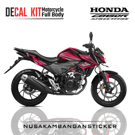 Decal Kit Sticker Honda New CB 150 R Streetfire Black Pink Stiker Full Body