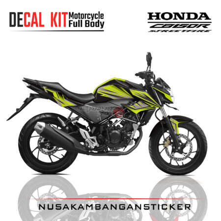 Decal Kit Sticker Honda New CB 150 R Streetfire Black X Yelow Fluo Stiker Full Body