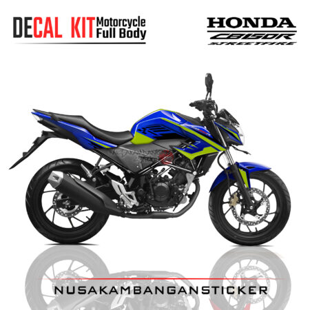 Decal Kit Sticker Honda New CB 150 R Streetfire Blue Graphic 02 Stiker Full Body