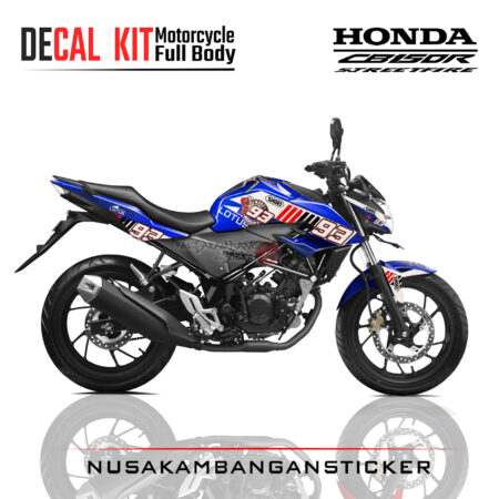 Decal Kit Sticker Honda New CB 150 R Streetfire MM93 Biru Stiker Full Body