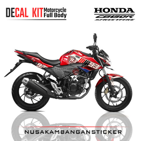 Decal Kit Sticker Honda New CB 150 R Streetfire MM93 Merah Stiker Full Body
