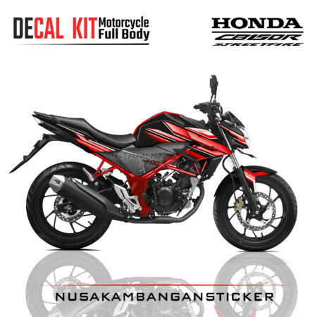 Decal Kit Sticker Honda New CB 150 R Streetfire Red Black 02 Stiker Full Body