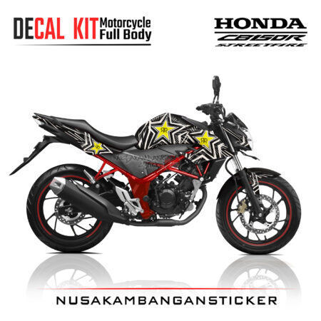 Decal Kit Sticker Honda New CB 150 R Streetfire Stars Black Stiker Full Body