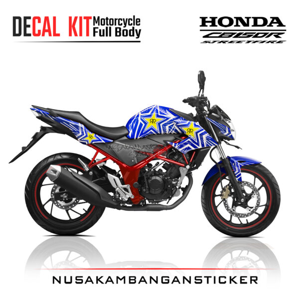 Decal Kit Sticker Honda New CB 150 R Streetfire Stars Blue Stiker Full Body