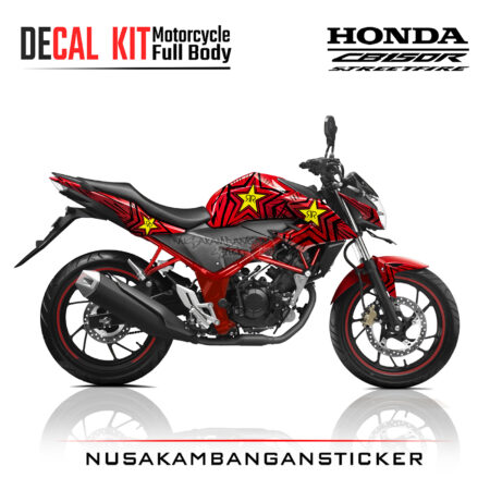 Decal Kit Sticker Honda New CB 150 R Streetfire Stars Red Stiker Full Body