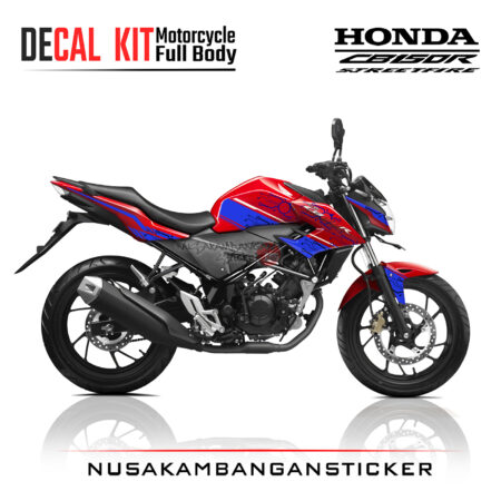 Decal Kit Sticker Honda New CB 150 R Streetfire Techno Redxblue Stiker Full Body