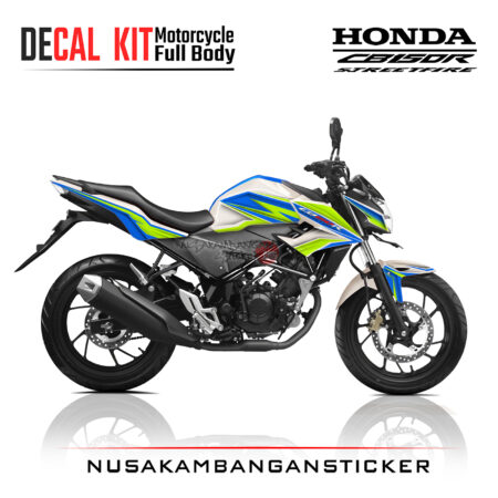 Decal Kit Sticker Honda New CB 150 R Streetfire White Blue Stiker Full Body