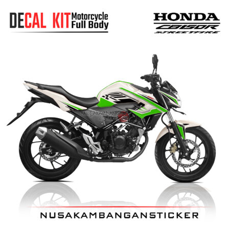 Decal Kit Sticker Honda New CB 150 R Streetfire White Green Stiker Full Body