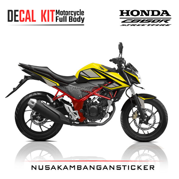 Decal Kit Sticker Honda New CB 150 R Streetfire Yelow Black Stiker Full Body