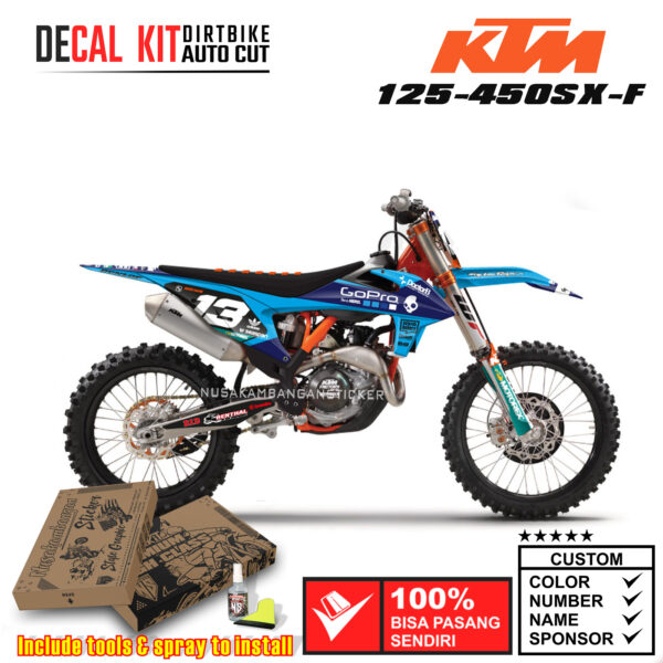 Decal Kit Sticker KTM 125-450 SX-F 2019-2021 Supermoto Dirtbike Graphic 03 Motocross Decals