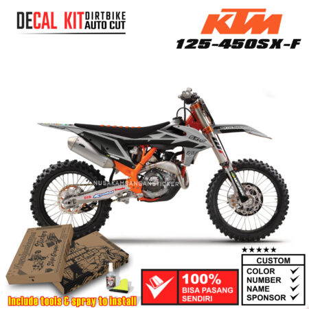 Decal Kit Sticker KTM 125-450 SX-F 2019-2021 Supermoto Dirtbike Graphic 10 Motocross Decals