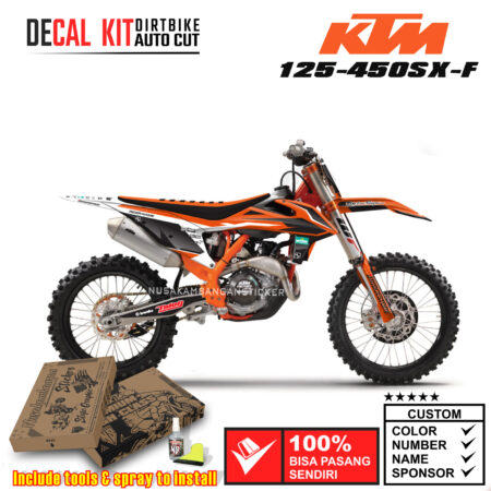 Decal Kit Sticker KTM 125-450 SX-F 2019-2021 Supermoto Dirtbike Graphic 22 Motocross Decals