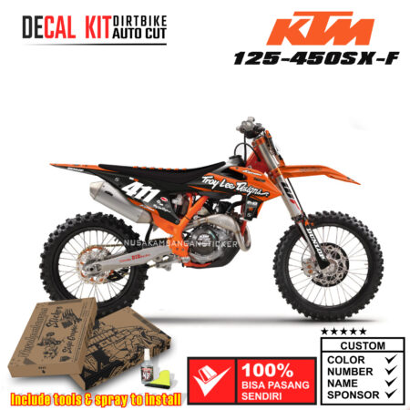Decal Kit Sticker KTM 125-450 SX-F 2019-2021 Supermoto Dirtbike Graphic 32 Motocross Decals