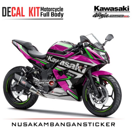Decal Kit Sticker Kawasaki Ninja 250 Sl Mono Kawasaki Racing 01 Motorcycle Graphic