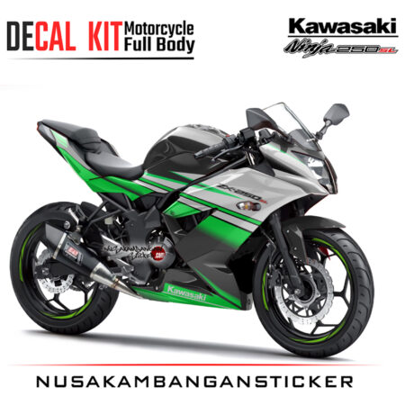 Decal Kit Sticker Kawasaki Ninja 250 Sl Mono Racing Hitam Motorcycle Graphic