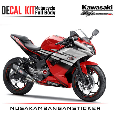 Decal Kit Sticker Kawasaki Ninja 250 Sl Mono Racing Merah Motorcycle Graphic