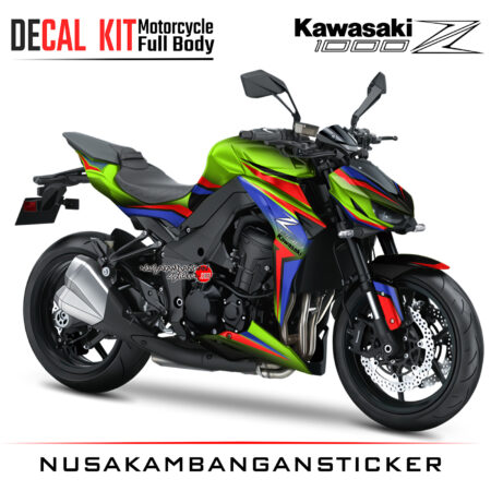 Decal Kit Sticker Kawasaki Ninja Z 1000 Graphic Green Fluo Big Bike Decal Modification