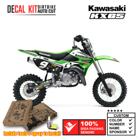 Decal Kit Sticker Supermoto Dirtbike Kawasaki Kx 65 Green 03 Graphic Decals Motocross