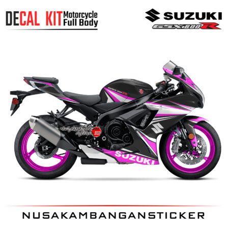 Decal Kit Sticker Suzuki GSX-R 600 Black Pink Racing Big Bike Decal Modification
