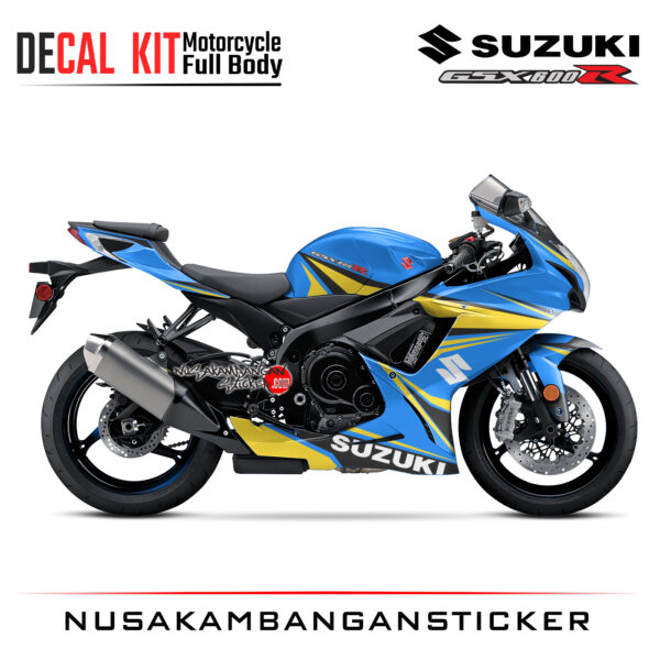 Decal Kit Sticker Suzuki GSX-R 600 Blue Racing 02 Big Bike Decal Modification