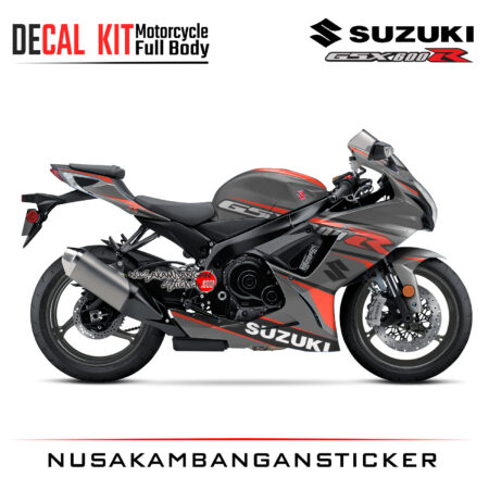 Decal Kit Sticker Suzuki GSX-R 600 Grey Racing Big Bike Decal Modification