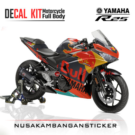 Decal Kit Sticker Yamaha R25 Banteng Orens Stiker Full Body