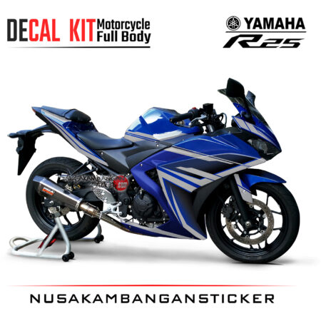 Decal Kit Sticker Yamaha R25 Blue 02 Stiker Full Body