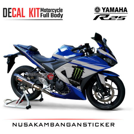Decal Kit Sticker Yamaha R25 Blue 04 Stiker Full Body