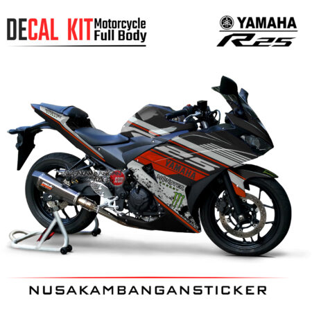 Decal Kit Sticker Yamaha R25 M0nster Graphic 02 Stiker Full Body