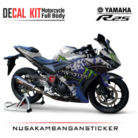 Decal Kit Sticker Yamaha R25 M0nster Graphic 04 Stiker Full Body