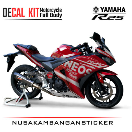 Decal Kit Sticker Yamaha R25 Red 01 Stiker Full Body