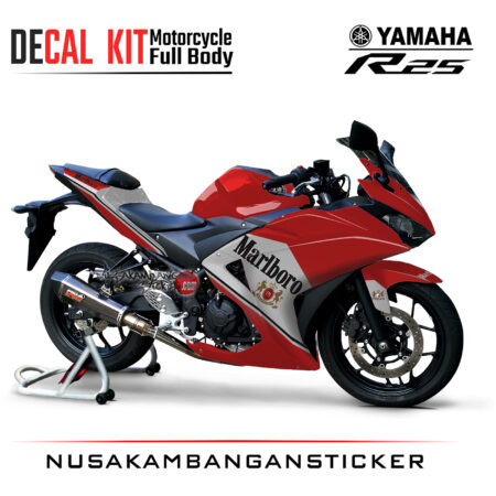 Decal Kit Sticker Yamaha R25 Red 02 Stiker Full Body
