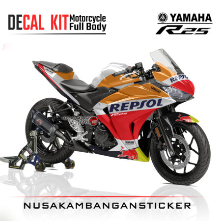 Decal Kit Sticker Yamaha R25 Reps0l Edition Stiker Full Body