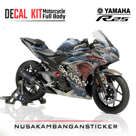 Decal Kit Sticker Yamaha R25 Shark Stiker Full Body