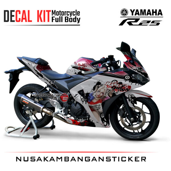 Decal Kit Sticker Yamaha R25 White HQ Stiker Full Body