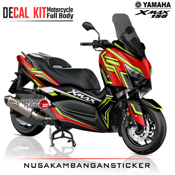 Decal Kit Sticker Yamaha Xmax 150 Black Red Sticker Full Body